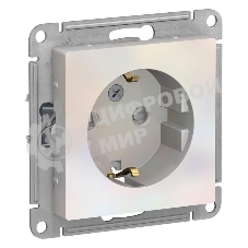 Механизм розетки 1-м СП AtlasDesign с заземл. защ. шторки 16А жемчуг SchE ATN000445