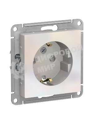 Механизм розетки 1-м СП AtlasDesign с заземл. защ. шторки 16А жемчуг SchE ATN000445