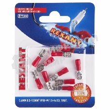 Клемма плоская Rexant, изолированная гнездо - 5.6 мм, 0.5-1.5мм², (РПи-м 1.5-(4.8)/РПИм 1,25-5-0,8/FDD1.25-187(8)), в упак. 10 шт.