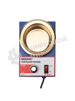 Паяльная ванна Rexant, модель R100, 300 Вт, ø 100 мм, 200-480 °C