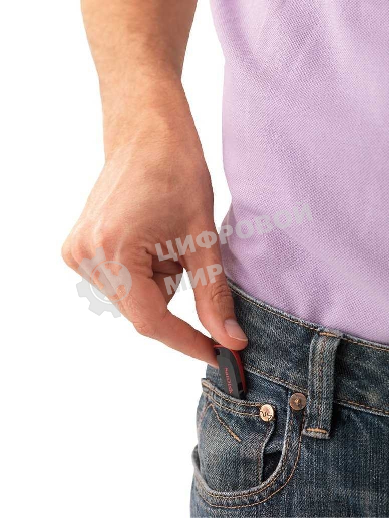 Флешка USB SanDisk Cruzer Blade (SDCZ50-128G-B35), 128Gb, USB 2.0, Type-A, R/W 16/4, черный