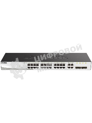 Коммутатор настраиваемый WebSmart с 24 портами 10/100/1000Base-T и 4 комбо-портами 100/1000Base-T/SFP D-Link DGS-1210-28/F3A
