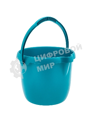 Ведро Palisad Home пластмассовое круглое 12 л, бирюзовое