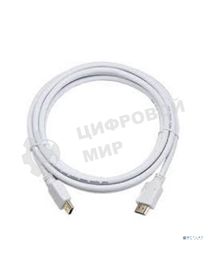 Кабель Cablexpert HDMI CC-HDMI4-W-10, 19M/19M, v2.0, медь, позол.разъемы, экран, 3 м, белый, пакет