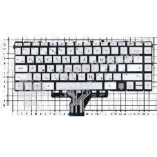 Клавиатура для ноутбука HP Envy 13-BA серебро