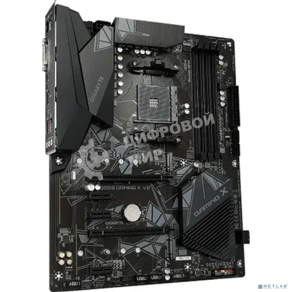 Материнская плата Gigabyte B550 GAMING X V2, AM4, AMD B550, 4xDDR4, 4xSATA, 2xM.2, 1xPCI-E 4.0 x16, 1xPCI-E 3.0 x2, 1xHDMI, 1xDVI-D, 1x 1Gb LAN, 1xUSB 3.2 Gen 2, 3xUSB 3.2 Gen 1, 2xUSB 2.0, 3x3.5 мм, 7.1, Standard-ATX