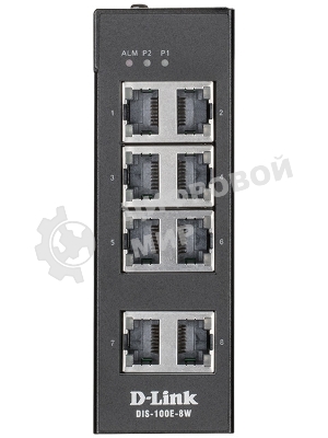 Коммутатор D-Link DIS-100E-8W/A1A, L2 Unmanaged Industrial Switch with 8 10/100Base-TX ports.1K Mac address, 802.3x Flow Control, Stand-alone, Auto MDI/MDI-X for each port, D-link Green technology, Metal case,
