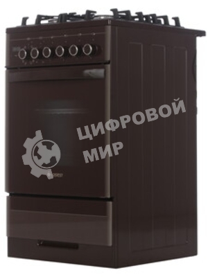 Плита комбинированная ПГЭ Gefest 5502-03 0045 коричневый, конфорок 4 газовых, духовка 55 л, 50 см x 85 см x 58.5 см