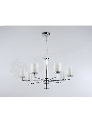 Люстра Ambrella light LH56003/7 СH/FR хром/белый матовый E14*7 max 40W D790*1260