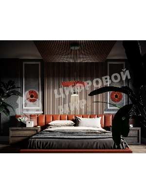 Светильник Ambrella light LH72613 BK/RD черный/красный 6W 3000K D300*260-1770