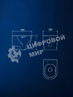 Комплект BAU 6 в 1: усиленная инсталляция BAU IDEAL, унитаз подвесной Rio Luxe 52*35, сиденье микролифт, кнопка смыва BAU Strike для инсталляции IDEAL, черная матовая
