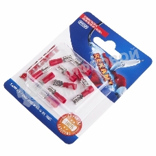 Клемма плоская Rexant, изолированная гнездо - 5.6 мм, 0.5-1.5мм², (РПи-м 1.5-(4.8)/РПИм 1,25-5-0,8/FDD1.25-187(8)), в упак. 10 шт.