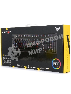 Клавиатура проводная CROWN CMGK-902, USB, черный