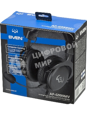 Гарнитура Sven AP-G999MV чёрный, проводная, 3.5 мм