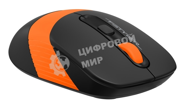 Мышь беспроводная A4Tech Fstyler FG10S черный/оранжевый, 2000 dpi, радиоканал, USB, кнопки - 4