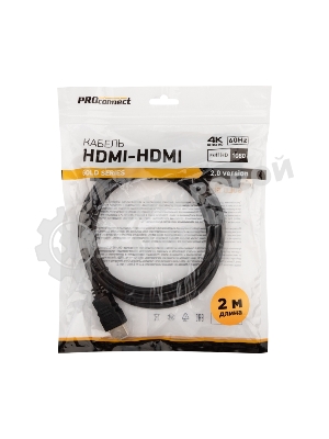 Кабель PROconnect HDMI - HDMI 2.0, 2м, Gold
