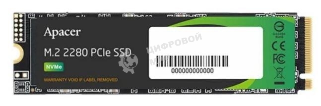 Накопитель SSD Apacer 2Tb, PCIe 3.0 x4, M.2 2280, NVMe v1.3, R/W 2100/1700, 3D NAND