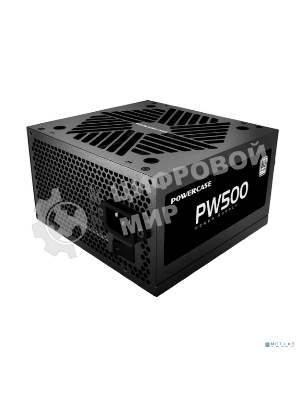 Блок питания Powercase PW500 (80 Plus, ATX 2.31, 500W, APFC, DC-DC, 120мм Fan) / PS-500W-DC