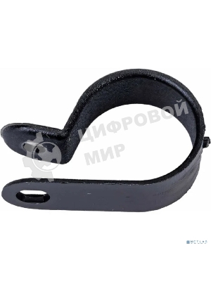 Кабельная скоба под винт Rexant 20 мм, черная, упаковка 50 шт.