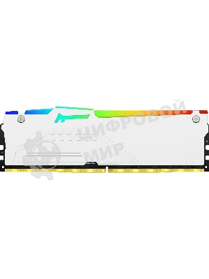 Оперативная память Kingston Fury Beast, DDR5, 64GB (2x32GB), 6000MHz, CL30, DIMM, с радиатором, RGB, белый