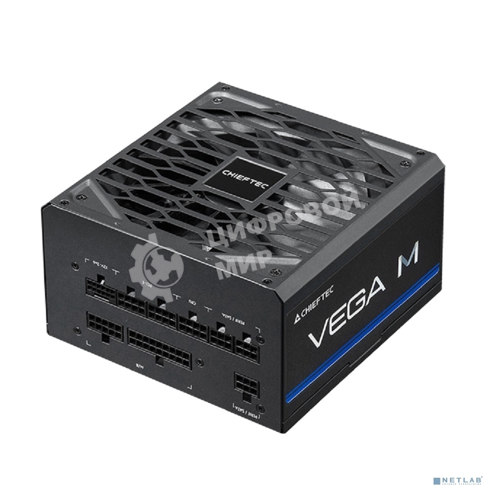 Блок питания Chieftec Vega M PPG-850-C (ATX 3.1, 850W, 80 PLUS GOLD, Active PFC, 135мм fan, Gen5 PCIe, Full Cable Management) Retail