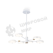 Подвесной светодиодный светильник Ambrella light FL51635/6 WH/GD белый/золото 3000K/4200K/6400K 50W D800*780 (Без ПДУ)