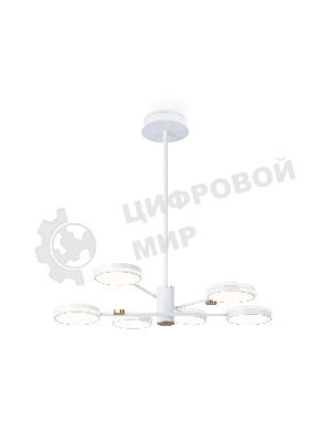 Подвесной светодиодный светильник Ambrella light FL51635/6 WH/GD белый/золото 3000K/4200K/6400K 50W D800*780 (Без ПДУ)