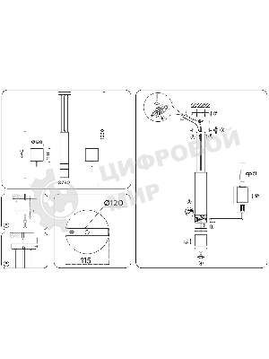 Люстра Ambrella light LH56003/7 СH/FR хром/белый матовый E14*7 max 40W D790*1260