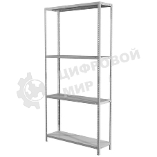 Металлические стеллажи Стеллаж MS 200KD/100x30/4 (Размеры внешние (ВхШхГ) 2000х1000х300 мм, 4 полки, с разборной стойкой)