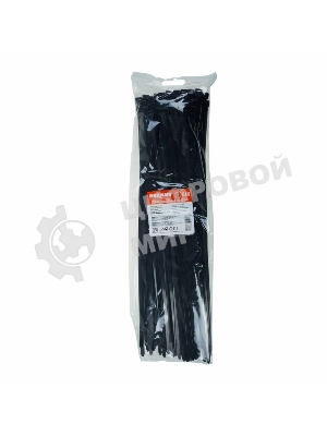 Хомут-стяжка кабельная нейлоновая Rexant 450 x 7,6 мм, черная, упаковка 100 шт.