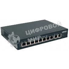 Коммутатор PoE Osnovo SW-20820(120W), 8 x FE с поддержкой PoE (IEEE 802.3af/at), 2 x GE, до 30W на порт, суммарно до 115W