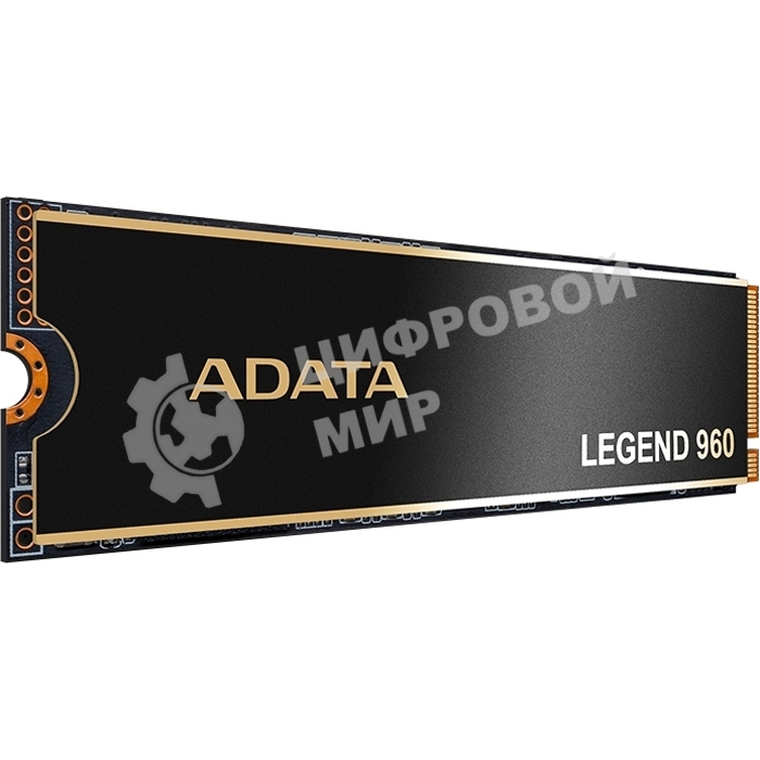 Накопитель SSD ADATA LEGEND 960, 2Tb, PCIe 4.0 x4, M.2 2280, NVMe, R/W 7400/6800, с радиатором