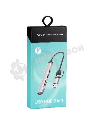 USB-концентратор VCOM DH297, USB 3.0/USB Type-C, USB/SD/TF, USB