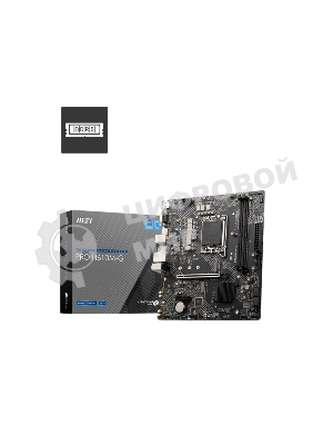 Материнская плата MSI PRO H610M-G, LGA 1700, Intel H610, 2xDDR5, 4xSATA, 1xM.2, 1xPCIe 4.0 x16, 1xPCIe 3.0 x1, 1xHDMI, 1xDP, 1xVGA, 1xRJ45 1Gb, 2xUSB-A 3.2 Gen 1, 4xUSB-A 2.0, 3x3.5мм, 7.1, mATX