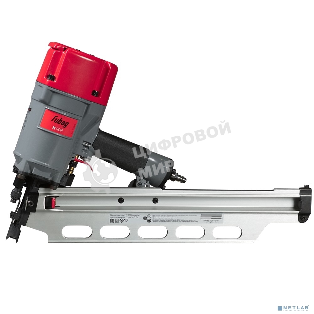 Пистолет гвоздезабивной FUBAG N90R [100256] длина гвоздя 50-90мм 2.8х3.8 50шт рег. длины забития