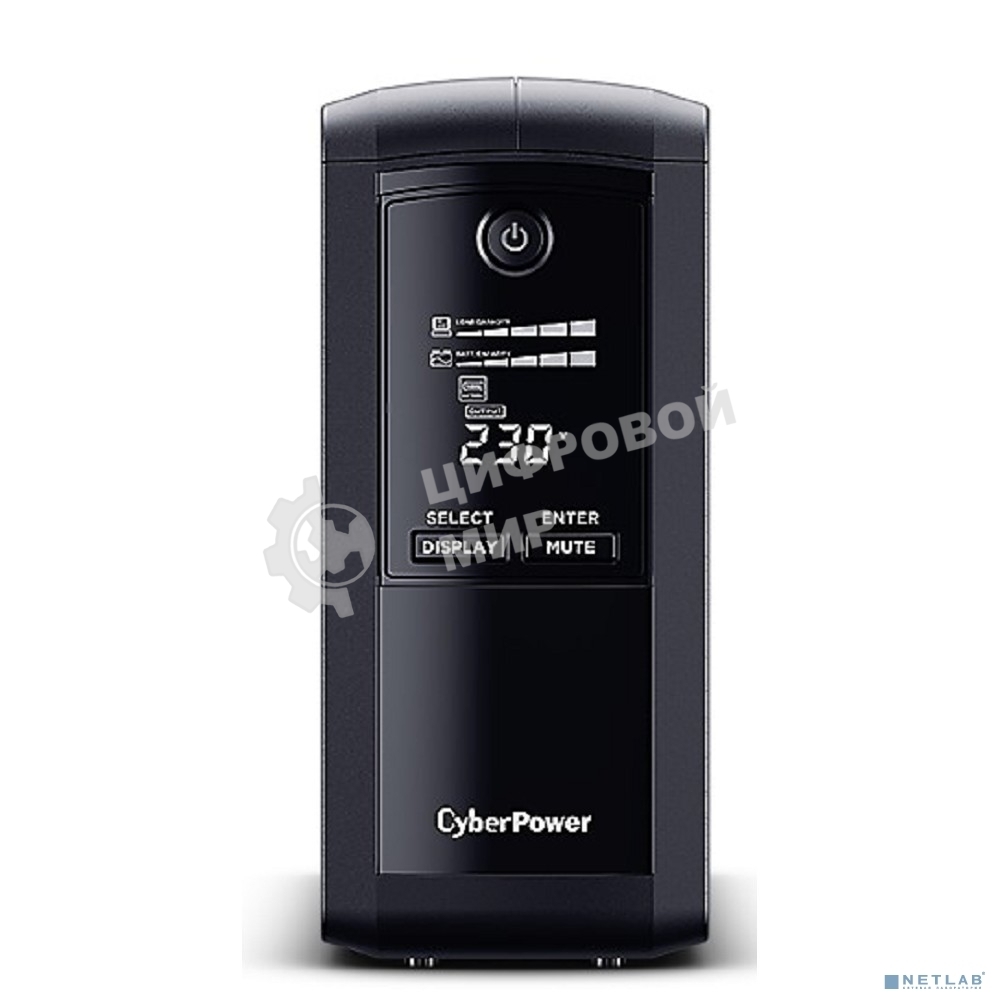 Источник бесперебойного питания UPS CyberPower VP700EILCD Line-Interactive 700VA/390W USB/RS-232/RJ11/45 (6 IEC С13)