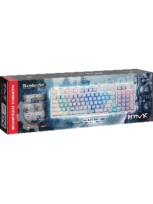 Клавиатура проводная Defender Hawk GK-418, USB, белый