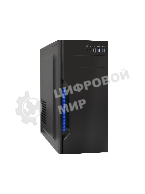 Компьютерный корпус ExeGate XP-333U черный, Miditower ATX, (XP450, Black,120мм), 1*USB+2*USB 3.0, Audio