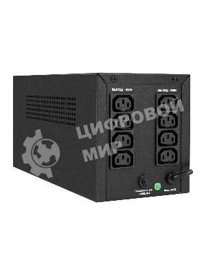 Источник бесперебойного питания ExeGate SpecialPro Smart LLB-1000.LCD.AVR.8C13 (1000VA/700W, LCD, 8*C13, батарея 12V 7.2Ah - 2 шт., металлический корпус, Black)