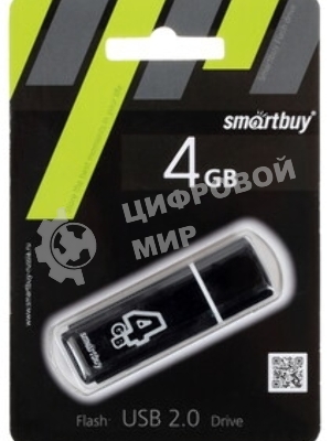 Флешка USB Smartbuy Glossy series Blue (SB4GbGS-B), 4Gb, USB 2.0, R/W 25/15, синий