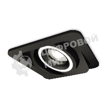 Комплект встраиваемого поворотного светильника Ambrella light XC7659080 SBK/FR черный песок/белый матовый MR16 GU5.3 (C7659, N7111)