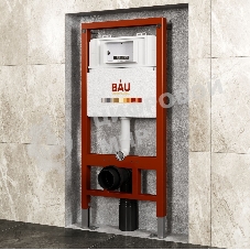 Инсталляция BAU PRO для подвесного унитаза с клавишей смыва BAU Soul, хром