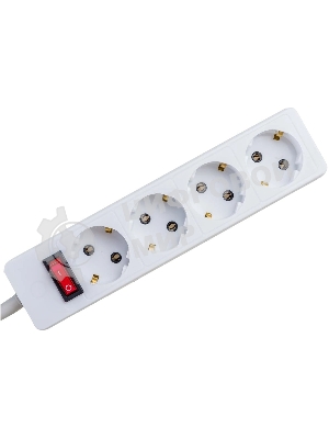 Сетевой фильтр PROconnect STANDARD 4 гнезда, 3 м, 3х0.75 мм², с/з, белый