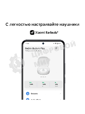 Наушники TWS Xiaomi Redmi Buds 6 Play синий, внутриканальные, Bluetooth, быстрая зарядка, до 7 ч