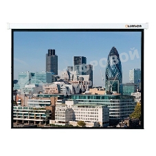 Экран с электроприводом Lumien Master Control 203x203 см Matte White FiberGlass черная кайма по периметру