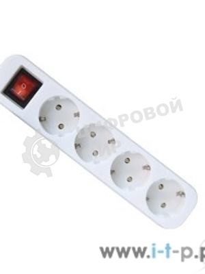 Удлинитель Defender S450 белый 5.0 м, 4 розетки 