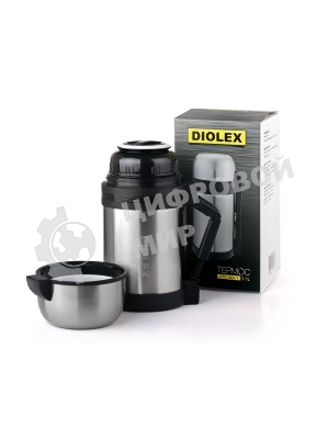 Термос Diolex DXU-800-1 800 мл, универсальный, ремешок в комплекте, из нержавеющей стали