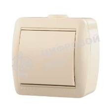 Выключатель 1-кл. ОП Ната 10А IP20 крем. LEZARD 710-0300-100