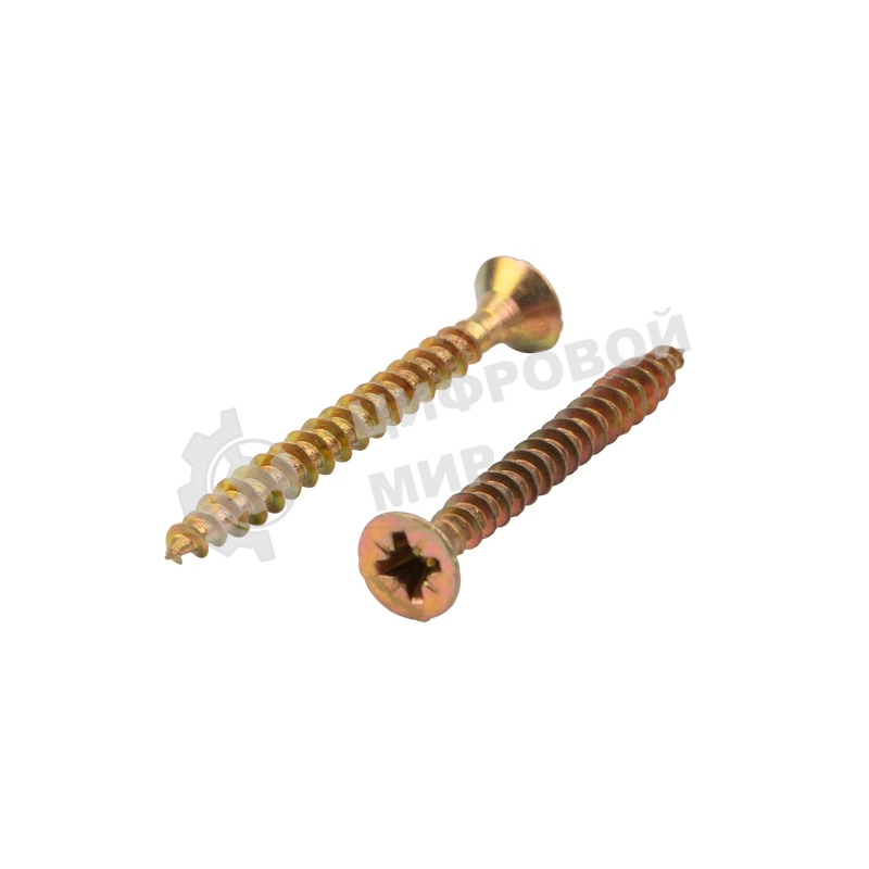 Саморез универсальный Kranz 4х40, желтый цинк, короб (200 шт./уп.)