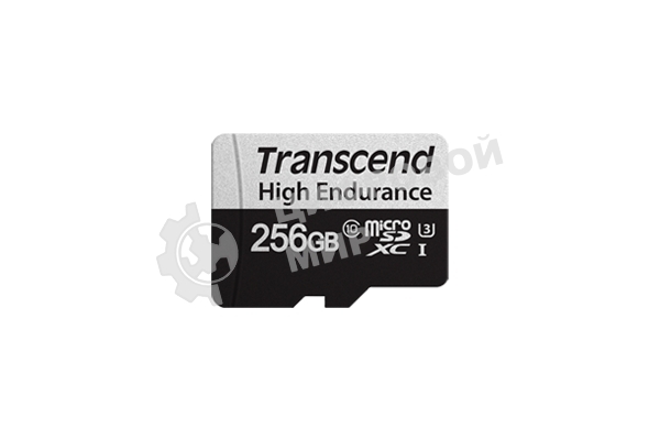 Карта памяти Transcend 256GB microSD w/ adapter U1, High Endurance R95/W45 MB/s